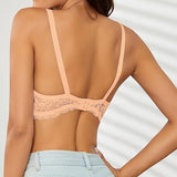 Lace Bra with Adjustable Straps | Padded Thin Cotton Cup | Full Coverage Comfort Fit
