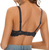 Lace Bra with Adjustable Straps | Padded Thin Cotton Cup | Full Coverage Comfort Fit