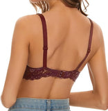Lace Bra with Adjustable Straps | Padded Thin Cotton Cup | Full Coverage Comfort Fit
