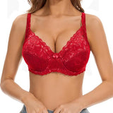 Lace Bra with Adjustable Straps | Padded Thin Cotton Cup | Full Coverage Comfort Fit