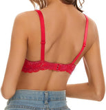 Lace Bra with Adjustable Straps | Padded Thin Cotton Cup | Full Coverage Comfort Fit
