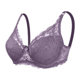 Lace Bra with Adjustable Straps | Padded Thin Cotton Cup | Full Coverage Comfort Fit