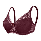 Lace Bra with Adjustable Straps | Padded Thin Cotton Cup | Full Coverage Comfort Fit